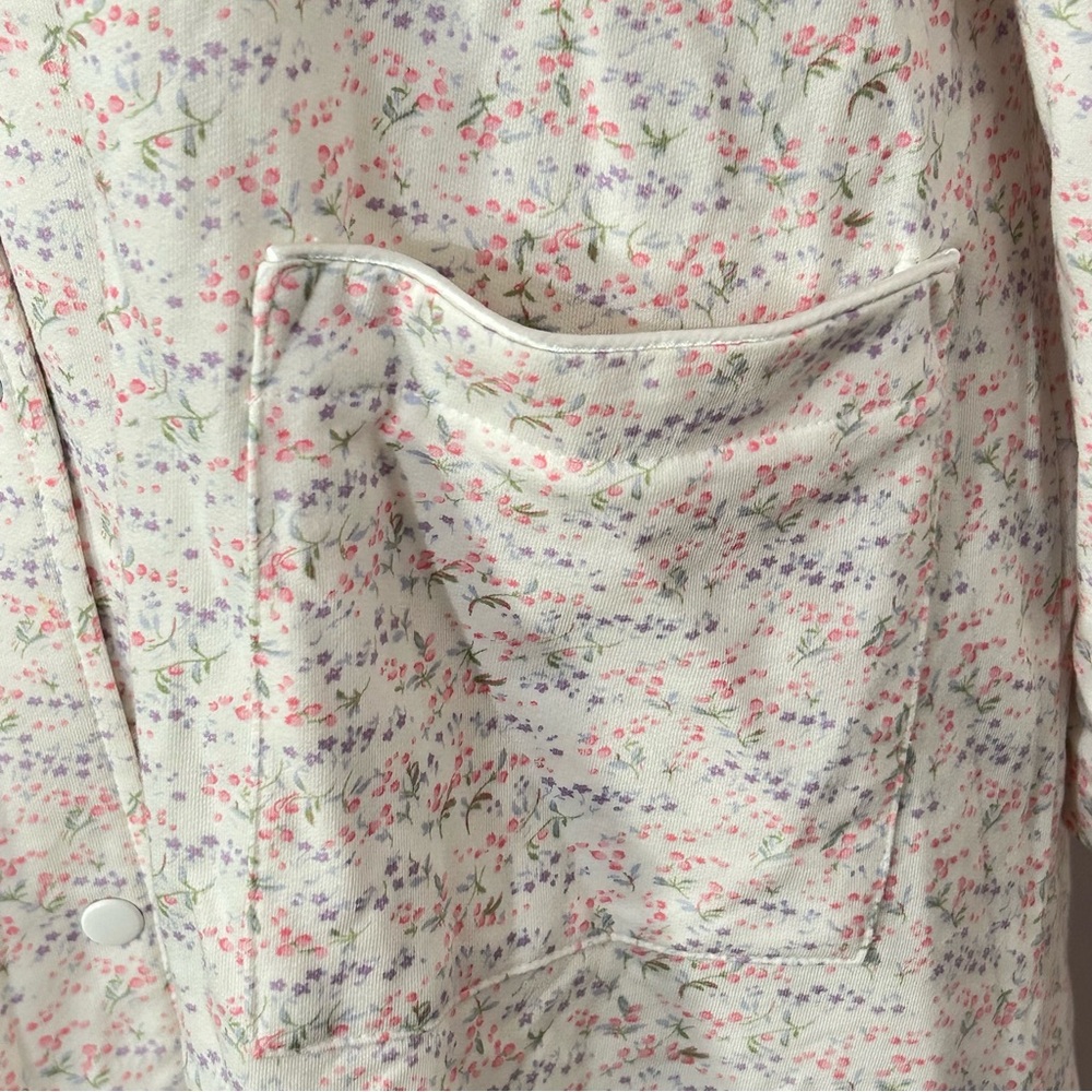 Miss Elaine Snap Front Floral Midi Robe XL - Picture 6 of 8
